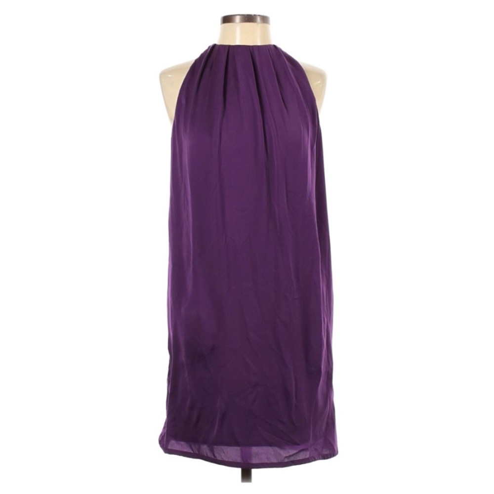 Zara | Royal Purple Sleeveless Mini Dress w/ High Neckline | XS